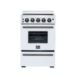 Loiano 24 Inch Freestanding Electric Range in White, Storage Drawer, 4 Elements 6,000W, 2.3 cu.ft., Adjustable Legs FFSEL6069-24WHT - Image 8