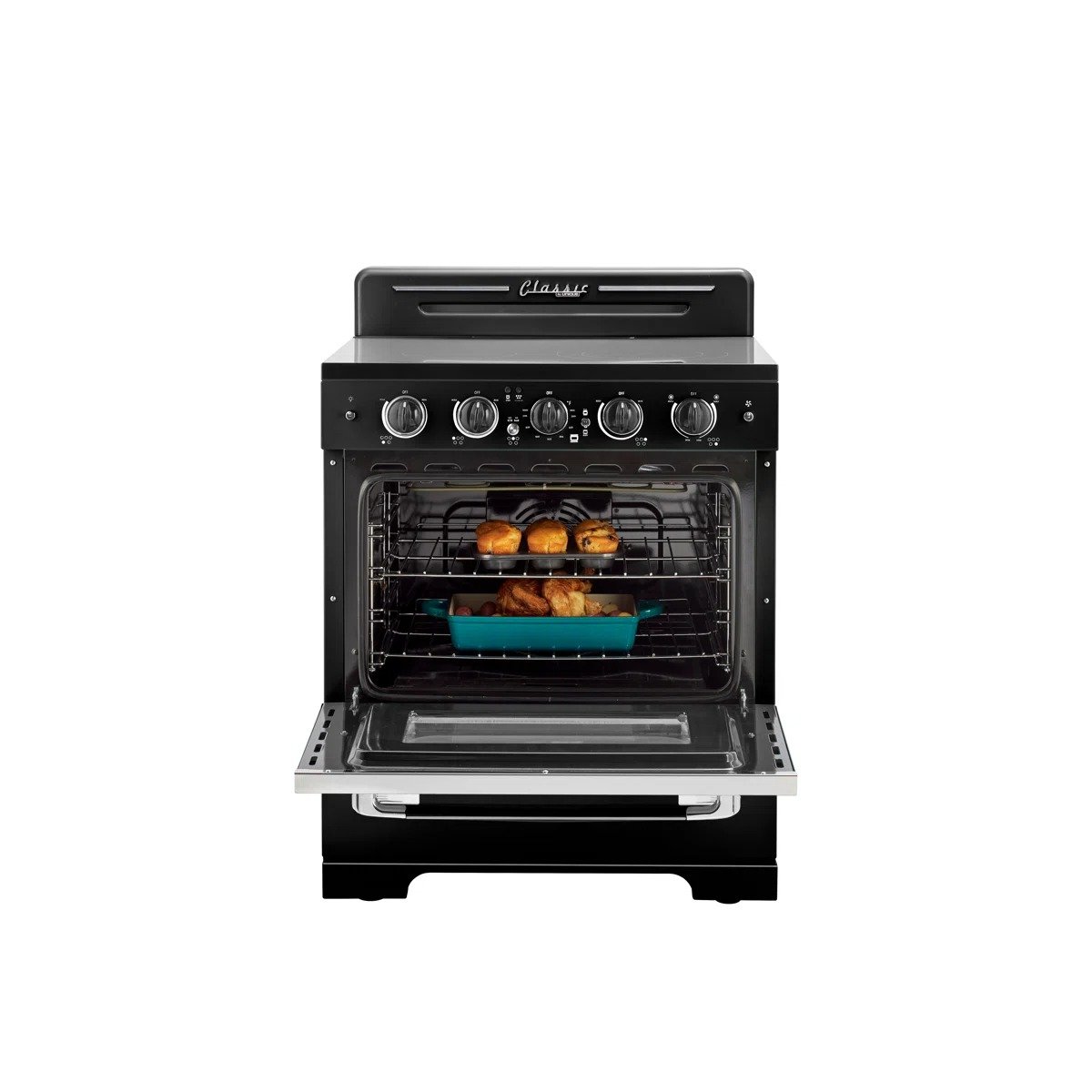 imgi_212_Classic+Retro+30_+5+Element+3.9+cu.+ft.+Freestanding+Electric+Glass+Top+ Classic Retro 30" 5 Element 3.9 cu. ft. Freestanding Electric Glass Top - Image 1