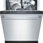 Bosch SHE41CM5N 300 Series 24″ Dishwasher 48 db – Recessed Handle, Stainless Steel