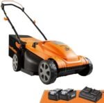 LawnMaster Lawn Mower, Brushless Cordless Lawn Mower 48V MAX 15-inch with 2X24V MAX 4.0Ah Battery and a Dual Charger-CLMF4815E  Patio, Lawn & Garden - Color : 15-inch-New