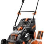 40V 19" Cordless Lawn Mower, Brushless Push Lawn Mower w/ 13.2Gal Bag, 98% Grass Collection, 3-Step Quicker Foldable, 6-Position Height Adjustment Meets Various Cutting Needs  Patio, Lawn & Garden - Color : A-Black&Orange