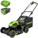 Greenworks 60V 17" Brushless Cordless Push Lawn Mower, 2-in-1 Mulching/Bagging, 4.0Ah Battery and 3A Charger(40min Runtime)  Patio, Lawn & Garden - Size : 60V 17" Push + Blower (4.0Ah)