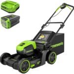 Greenworks 60V 17" Brushless Cordless Push Lawn Mower, 2-in-1 Mulching/Bagging, 4.0Ah Battery and 3A Charger(40min Runtime)  Patio, Lawn & Garden - Size : 60V 17" Push + Blower (4.0Ah)