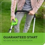 Greenworks 40V 16" (Push) Cordless Lawn Mower, 4.0Ah Battery (1/3 Acre, Push Button Start, Compatible with 75+ Tools)  Walk Behind Lawn Mowers : Patio, Lawn & Garden - Size : 21" Self-Propelled (5.0Ah) + LED Lights - Image 5