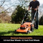LawnMaster 48V MAX Electric Lawn Mower, 19-inch Brushless Cordless Lawn Mower with 2X24V MAX 4.0Ah Battery and a Dual Charger-CLMF4819A  Patio, Lawn & Garden - Color : 19-Inch-Orange - Image 5