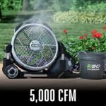EGO POWER+ Portable Misting Fan, Outdoor Electric 18" 5 Speed Fan, Battery and Charger Not Included - FN1800  Patio, Lawn & Garden - Style : 18" (No Battery/Charger) - Image 3