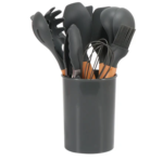 Silicone Kitchen Utensil Set – BPA-free, heat-resistant with wooden handles for cooking and baking - Image 14