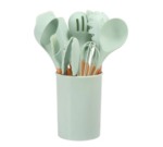 Silicone Kitchen Utensil Set – BPA-free, heat-resistant with wooden handles for cooking and baking - Image 16