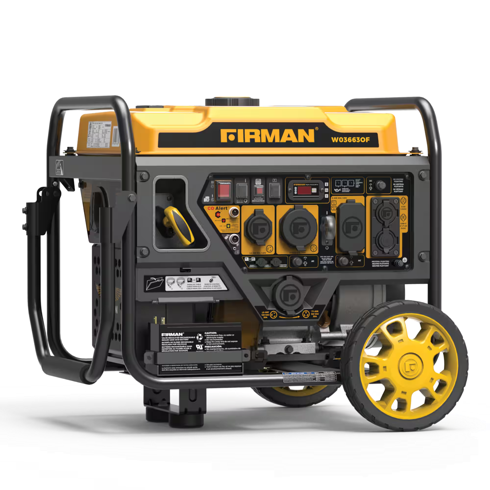 imgi_88_917374b9-4d23-40bb-85c7-6cbb806a47d1 Firman - W03663OF Electric & Remote Start 120V RV Ready 4500-Watt Gasoline Open Frame Inverter Portable Generator with CO Alert - Gold, Black - Image 1