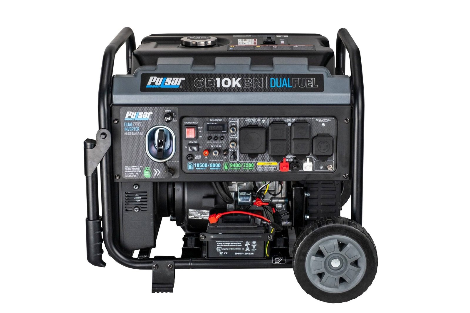 imgi_91_019be6c1-ae5f-4ffa-b7e2-3d46f09731d1 Pulsar - GD10KBN 10500W Dual Fuel Portable Inverter Generator Electric Start RV Ready with Wheel Kit Home Backup - Image 1